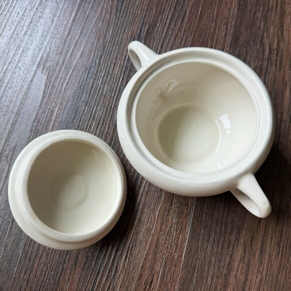 Vintage HOMER LAUGHLIN FLEUR DE LIS GOLDEN WHEAT 5 Bowls Set 5 1/2” + Sugar Dish - Picture 11 of 13